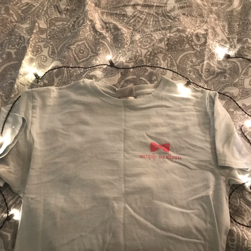 Light blue simply southern shirt